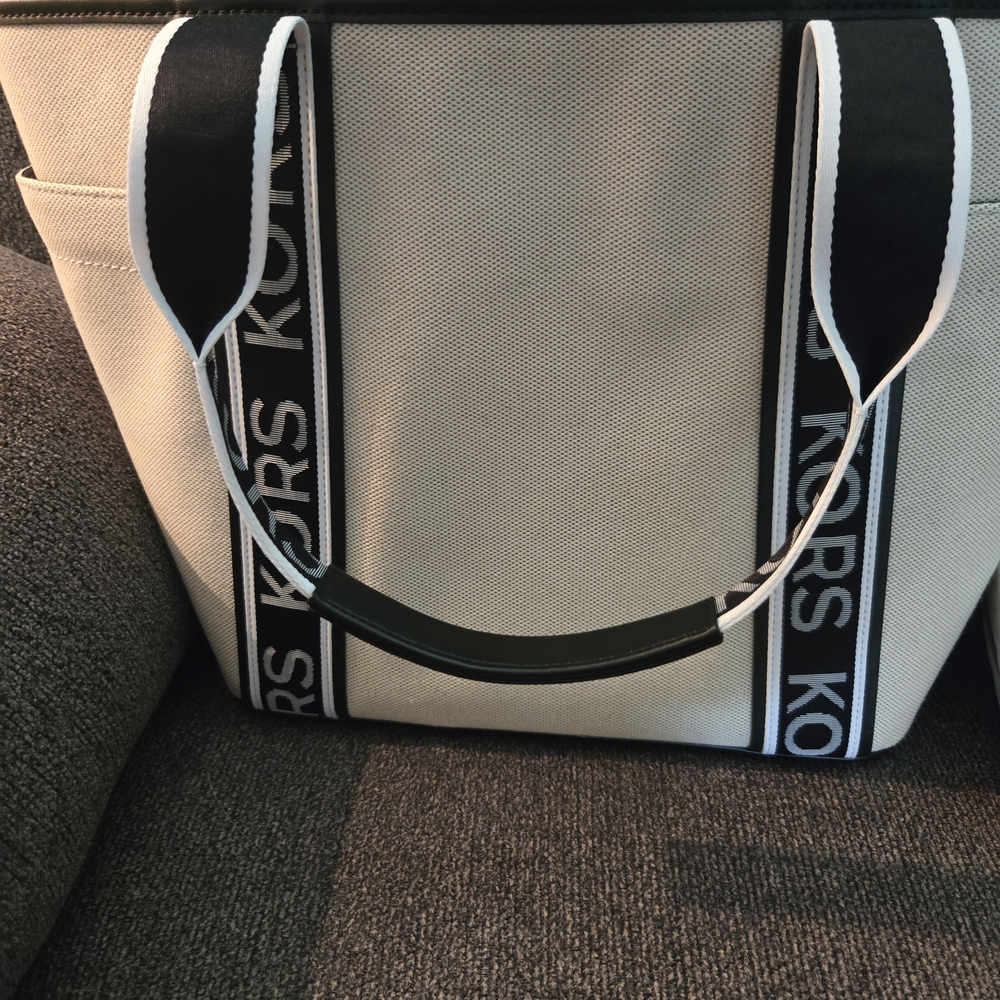 Michael Kors Black and White Logo Tote